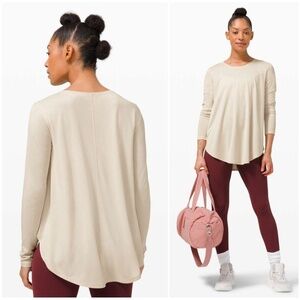 New lululemon Draped Bum Covering Long Sleeve - Set, One Black and One White